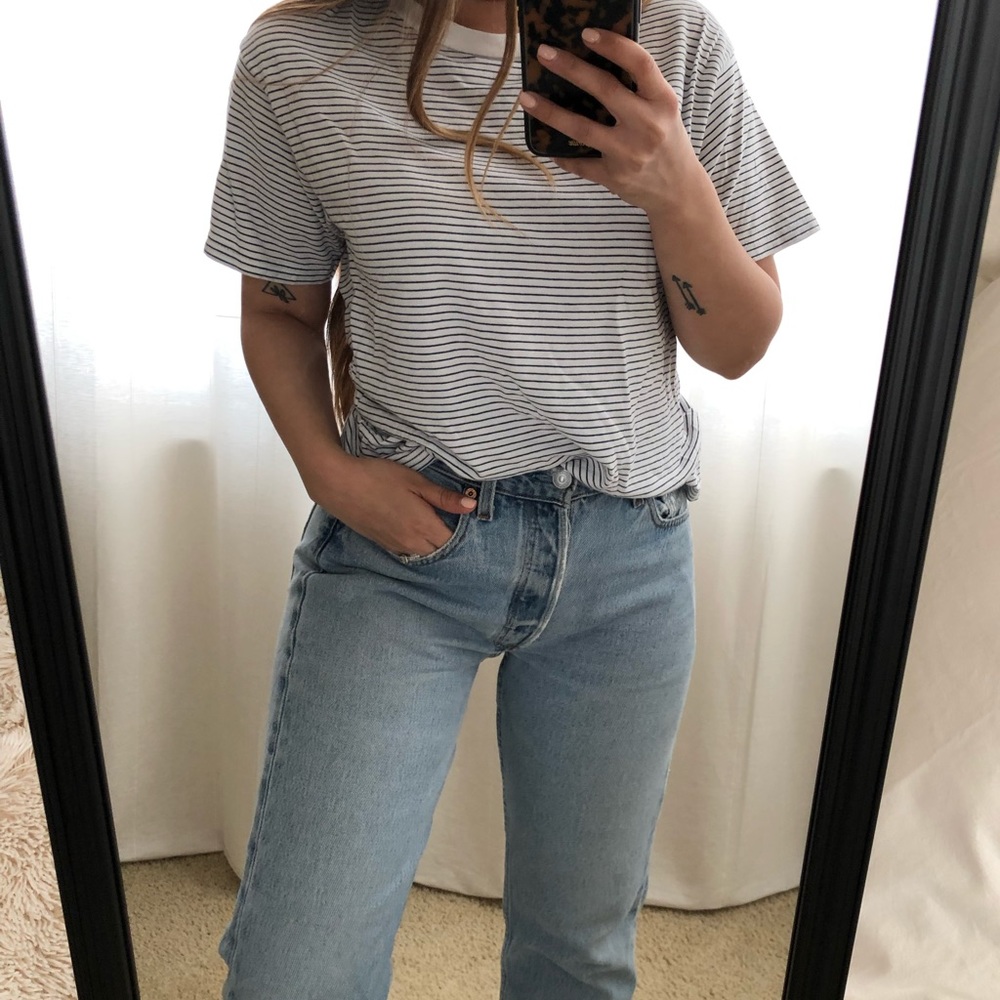 Striped basic tee